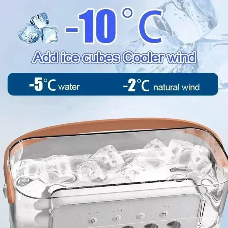 3-in-1 Portable Air Conditioner and Humidifier with LED Night Light and Adjustable Fan for Home and Office Use