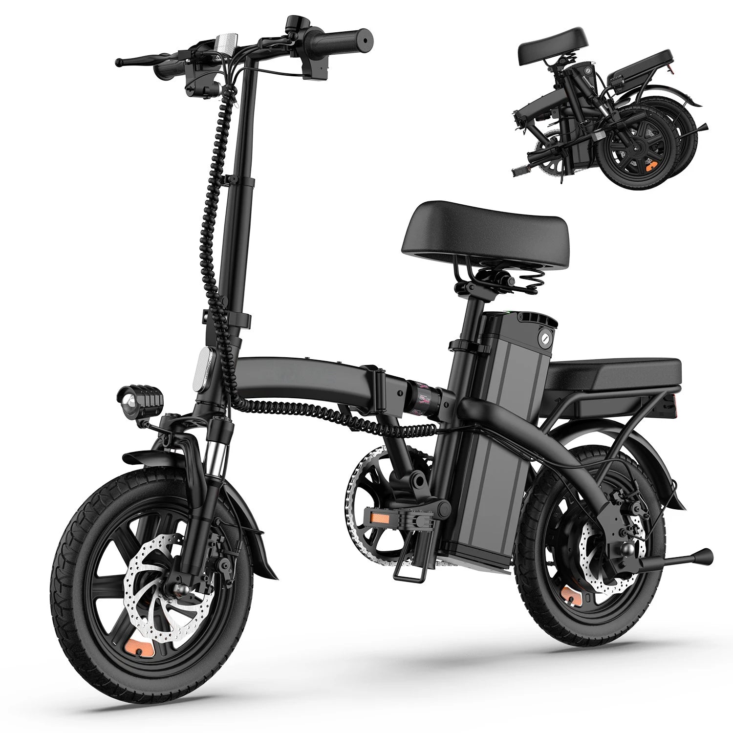 F1L 250W 48V 7.5Ah Foldable 14-Inch All-Terrain Fat Tire E-Mountain Bike